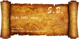 Suh Dénes névjegykártya